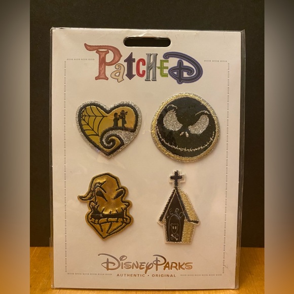 Disney Parks Patched The Nightmare Before Christmas 4 Removable Patch Set - Picture 1 of 2